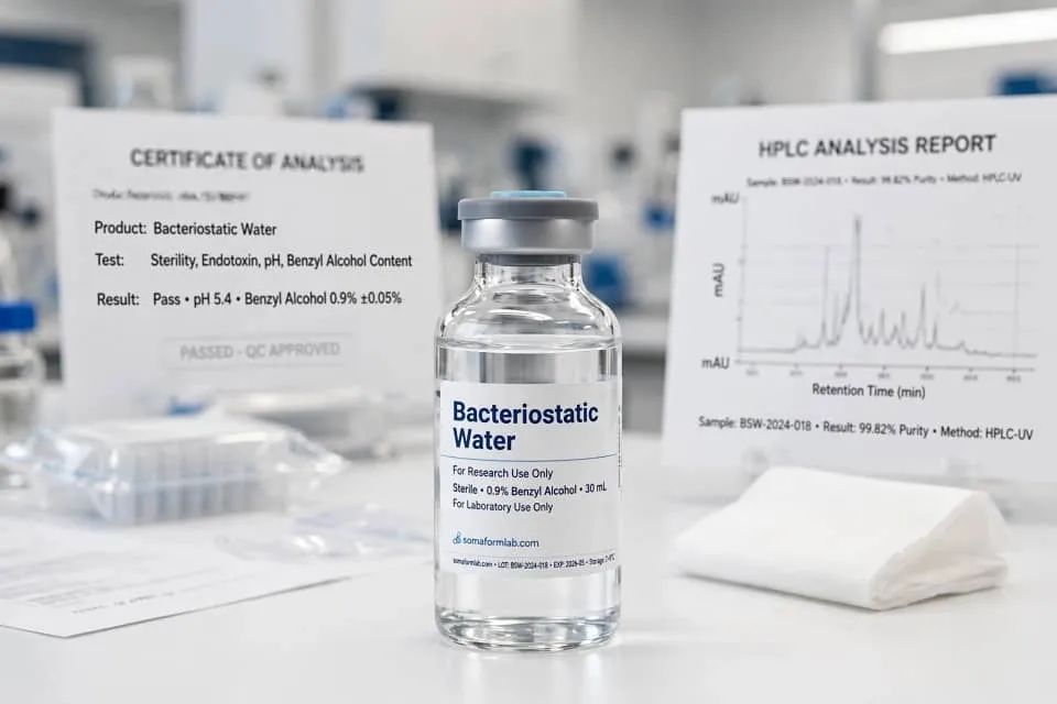 what is bacteriostatic water research guide for USA laboratories somaformlab.com